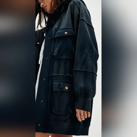 Free People We The Free Hoodie/Navy - Picture 7 of 16